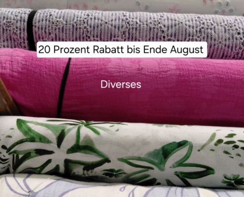 Diverse Stoffe Sommeraktion 2026 Diverse Stoffe um 20 Prozent bei Cilly's Stoffgeschäft in Senden reduziert