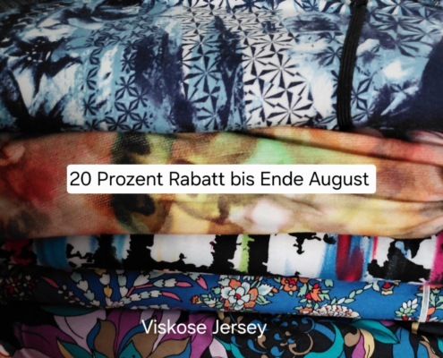 Viskose Jersey Stoffe zur Sommeraktion 2026 Verschiedene Viskose Jersey Stoffe zu 20 % reduziert bei Cilly's Nähgeschäft in Senden