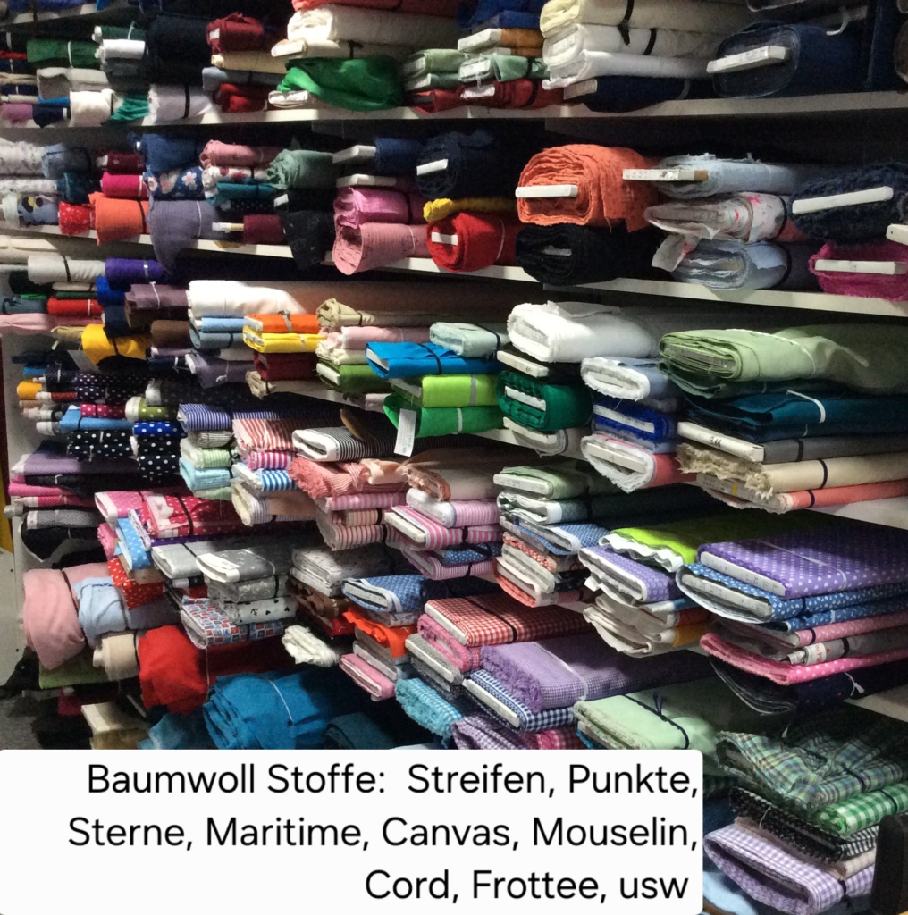 Baumwollstoffe mit Streifen, Punkten, Sternen, Maritimen Mustern, Canvas, Mouselin, Cord, Frottee u.v.m.